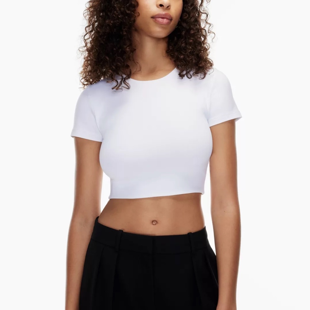 Babaton White Crop Top